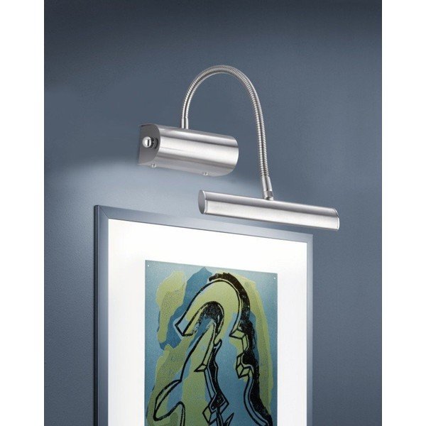 LED стенна лампа с огъваща се структура/затъмняваща се в сребрист цвят Curtis – Trio-image-1