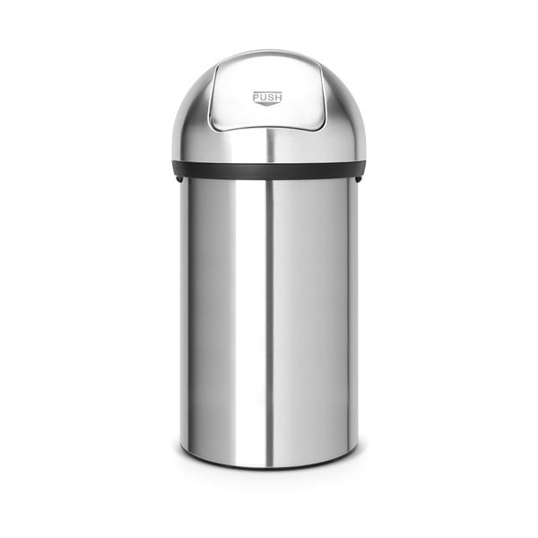 Матово-сребристо стоманено кошче за боклук 60 l Push Bin – Brabantia