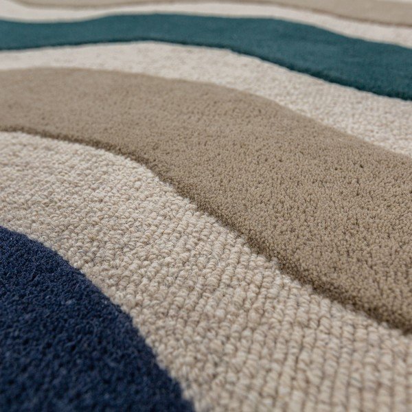 Синя ръчно изработена вълнена пътека 80x300 cm Cascade Wool – Flair Rugs-image-4