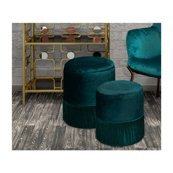 Комплект от 2 зелени табуретки Constanzo - Mauro Ferretti-image-1