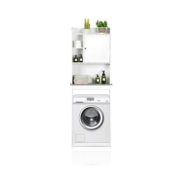 Бял висок шкаф над пералня/WC 58x173 cm Laundry – Tomasucci-image-2