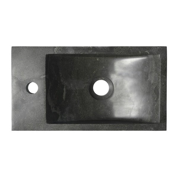 Черен каменен малък умивалник 40x22 cm Blok – Sapho-image-1