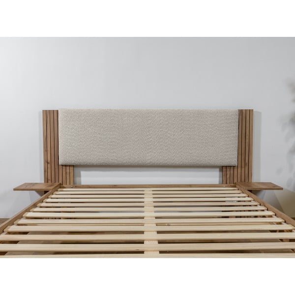 Светлосиво двойно легло с включена подматрачна рамка 140x190 cm Lior – Bobochic Paris-image-3