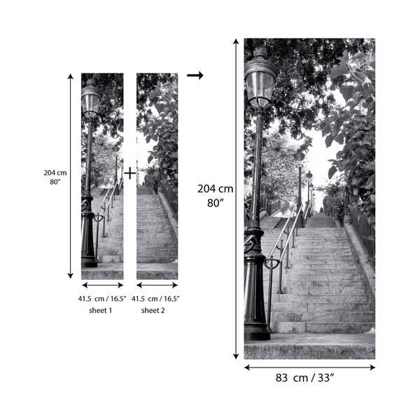 Самозалепващ се стикер за врати на стълбища Parisian - Ambiance-image-2
