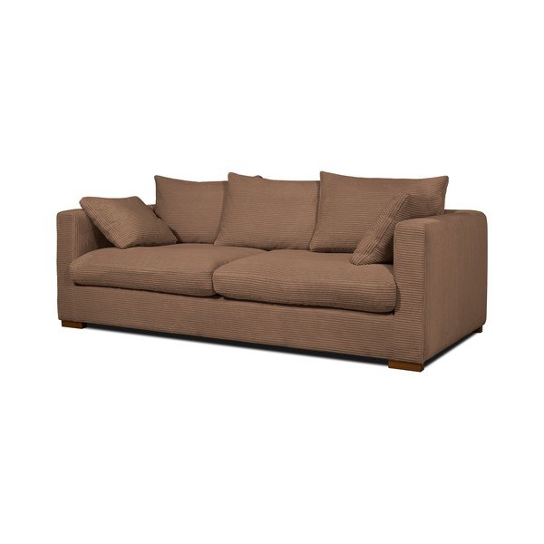 Светлокафяв велурен диван 220 cm Comfy - Scandic-image-2