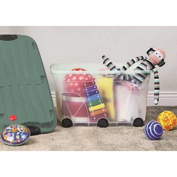 Пластмасова кутия за съхранение с капак Roller - Rotho-image-2