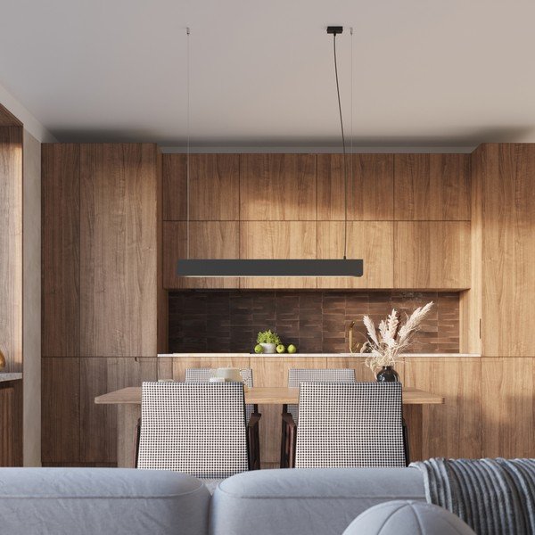 Черно метално LED висящо осветително тяло Nebula – Sollux-image-3