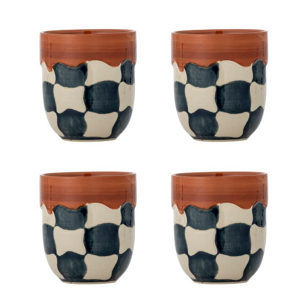 Глинени чаши в комплект от 4 бр. 375 ml Check – Bloomingville