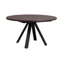Тъмнокафява кръгла сгъваема трапезна маса от декор от дъб  ø 135 cm Maddock – Rowico
