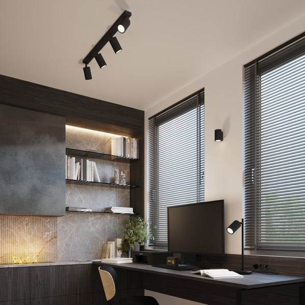 Черен прожектор 6,5x81 cm Gleam – Sollux-image-1