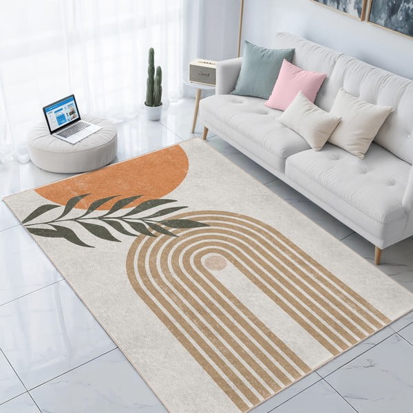 Кремав килим подходящ за пране 120x180 cm Dot Arch – Mila Home-image-3