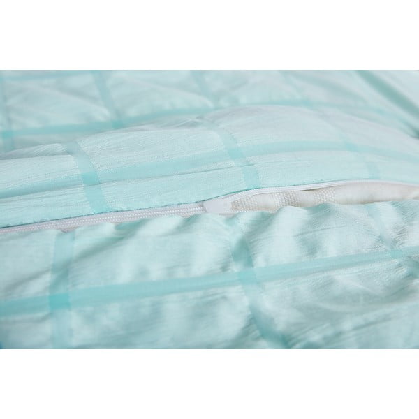 Крепово спално бельо за единично легло в цвят мента 140x200 см Naomi – My House-image-2