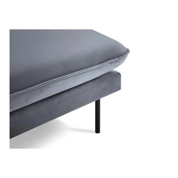 Стол за отдих от сиво кадифе, ляв ъгъл Vienna - Cosmopolitan Design-image-4