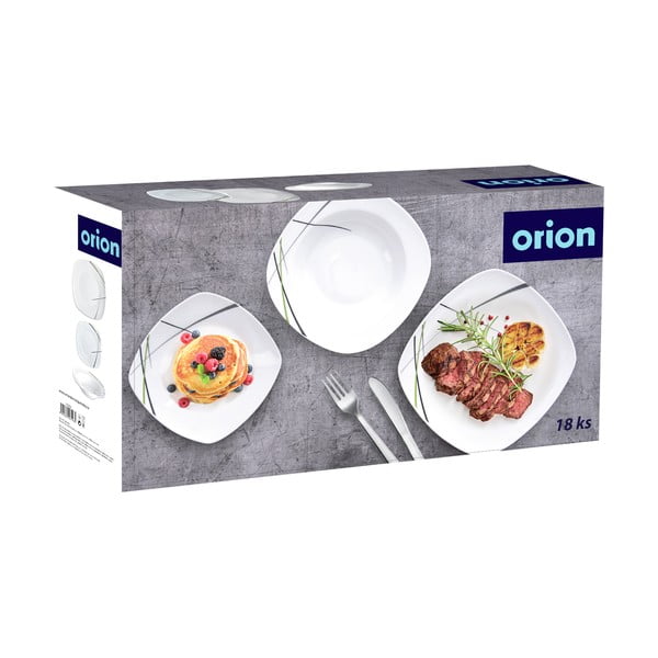 Комплект порцеланови чинии от 18 части Зелен - Orion-image-4