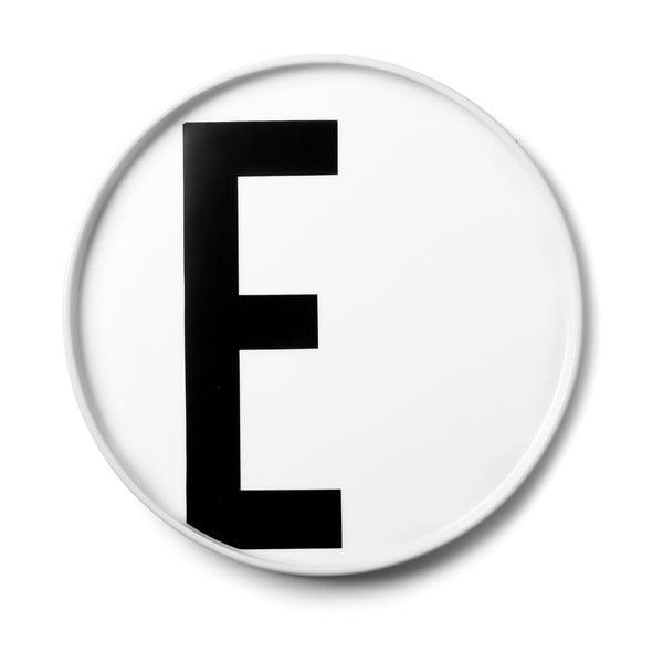 Бяла порцеланова десертна чиния E, ø 21,5 cm A-Z - Design Letters
