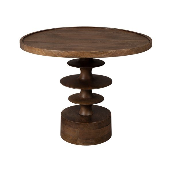 Кръгла масичка за кафе от масивно манго в тъмно естествен цвят ø 66 cm Cath – Dutchbone