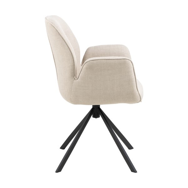 Кремав тапициран трапезен стол Aura – Actona-image-4