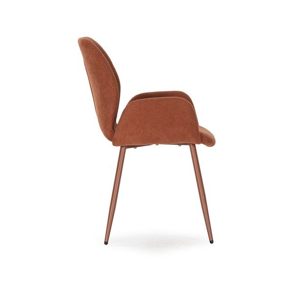 Теракотени тапицирани трапезни столове в комплект 2 бр. Ansu – Marckeric-image-4