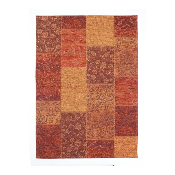 Червен пачуърк килим Chennile Terracotta, 120 x 170 cm - Flair Rugs