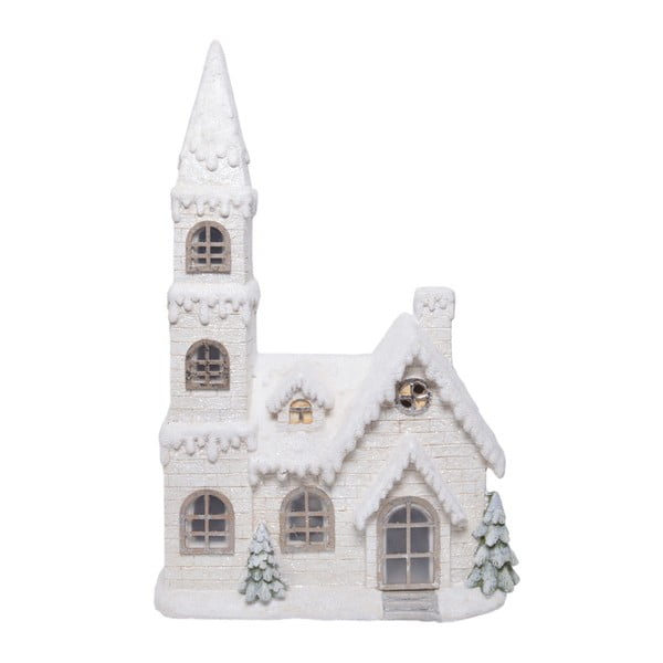 Бяла керамична декорация във формата на къща Enchanted House, височина 73 см - Ewax