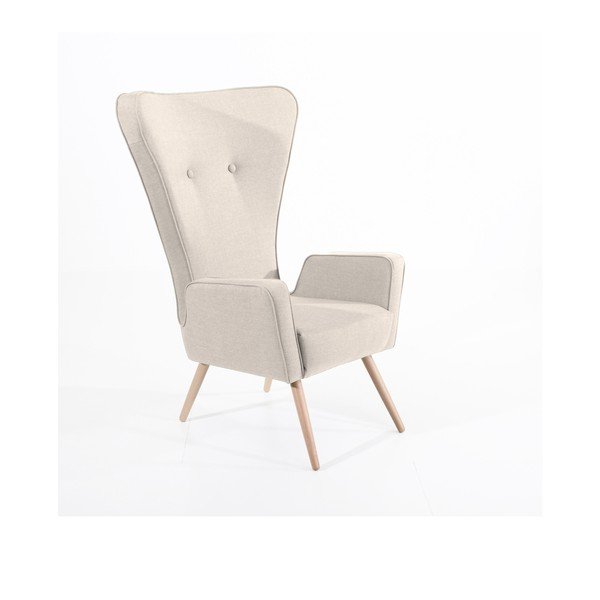 Krémové křeslo Max Winzer Lotta