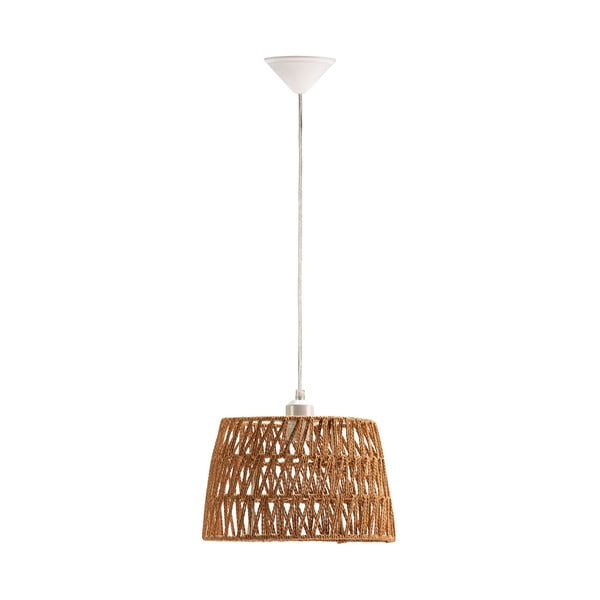 Висяща лампа с кафяв текстилен абажур, ø 30 cm Keira - Tierra Bella