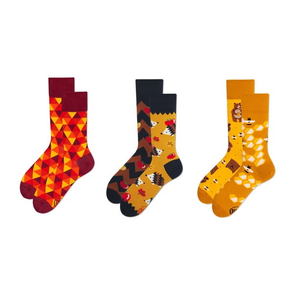 Комплект от 3 чифта чорапи Flame Triangles, размер 35-38 - Many Mornings
