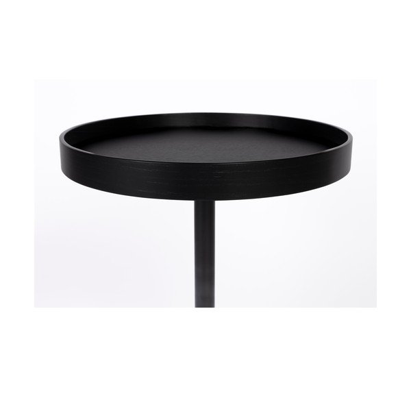 Кръгла странична масичка с дъбов плот ø 40 cm Yuri S – White Label-image-2