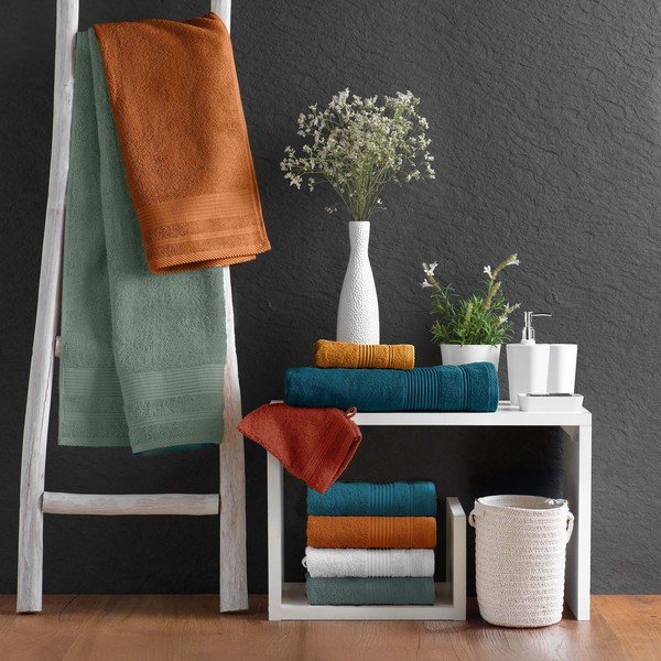 Памучна кърпа от тери в тухлен цвят 50x90 cm Tendresse – douceur d'intérieur-image-3