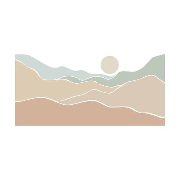 Стикер за стена 185x90 cm Desert Sunrise - Ambiance-image-2