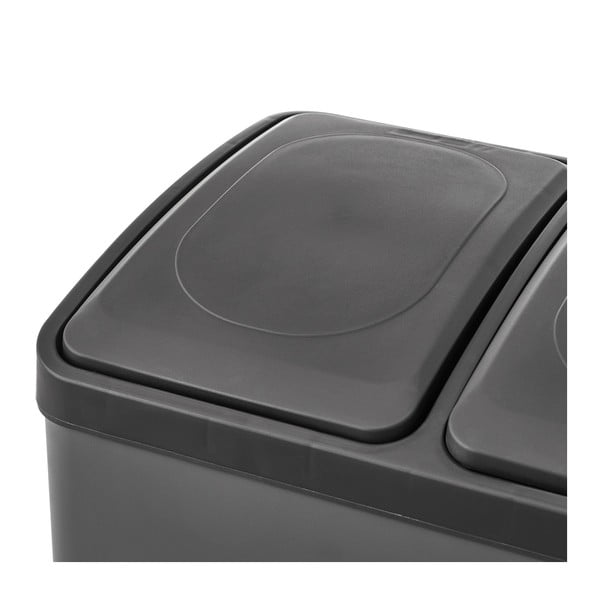 Кошче от неръждаема стомана с педали за сортирани отпадъци 40 л Litros - Casa Selección-image-4