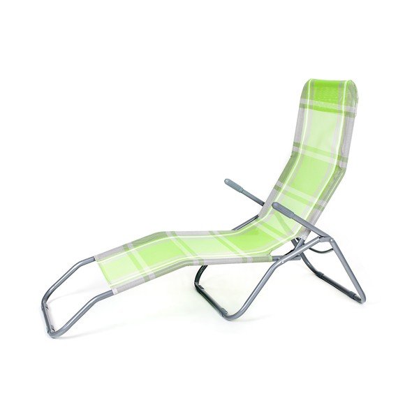 Зелен метален сгъваем градински шезлонг - Happy Green-image-3