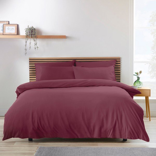 Бордо единично  спално бельо 135x200 cm So Soft Non Iron – Catherine Lansfield-image-1