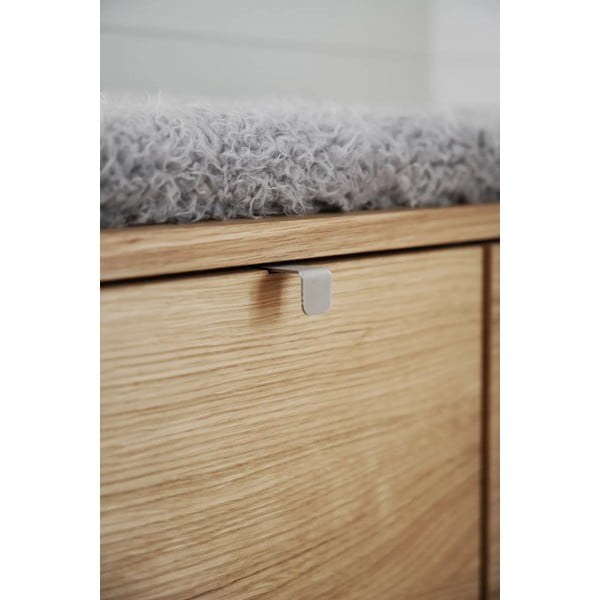 Сива/естествена стойка за обувки от декор от дъб  за сядане Confetti – Rowico-image-4