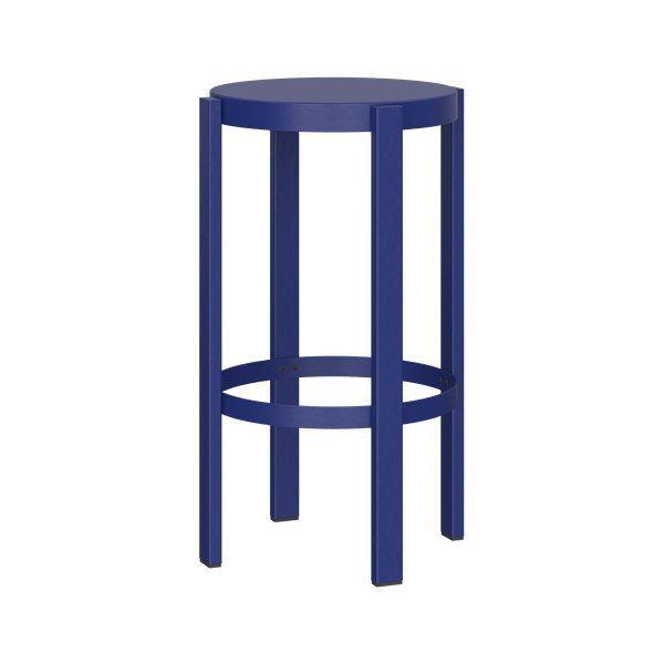 Син стоманен бар стол (височина на седалката 65 cm) Doon – noo.ma