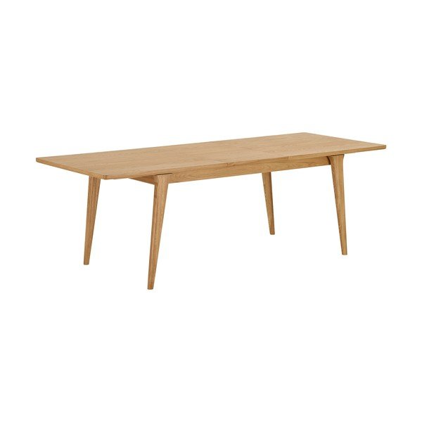 Сгъваема трапезна маса с допълнителна плоча от декор от дъб  90x180 cm Darwin – House Nordic-image-3