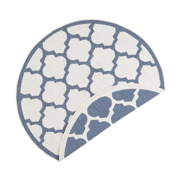 Синьо-кремав килим на открито , ⌀ 140 cm Palermo - NORTHRUGS