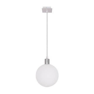 Висяща лампа в сребристо със стъклен абажур ø 15 cm Oden - Candellux Lighting