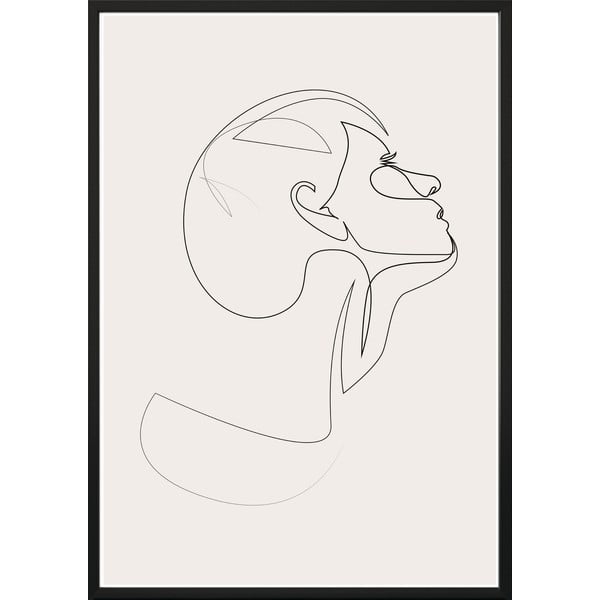 Плакат за стена в рамка SKETCHLINE/FACE, 50 x 70 cm Sketchline Face - DecoKing