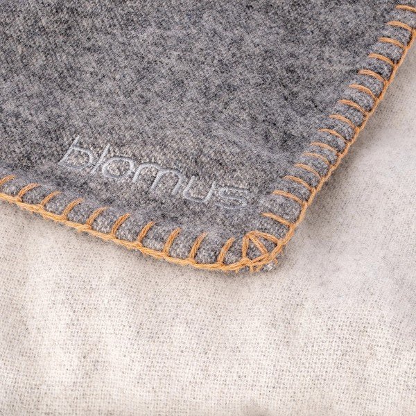 Сиво одеяло със смес от вълна 145x200 cm Ahwi – Blomus-image-2