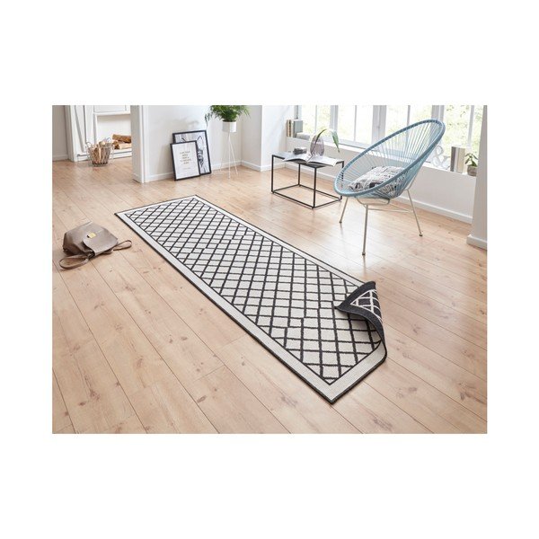 Черно-кремав килим за открито , 80 x 250 cm Sydney - NORTHRUGS-image-4