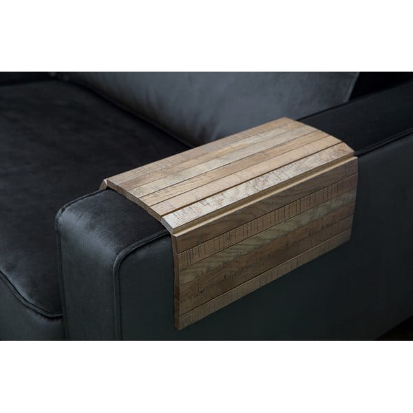 Кафяв дървен подлакътник за диван - WOOOD