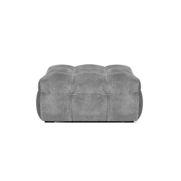 Сив кадифен пуф Vesta - Windsor & Co Sofas-image-3