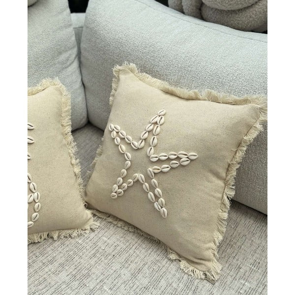 Памучна калъфка за възглавница 43x43 cm Seashells – Mioli Decor-image-4