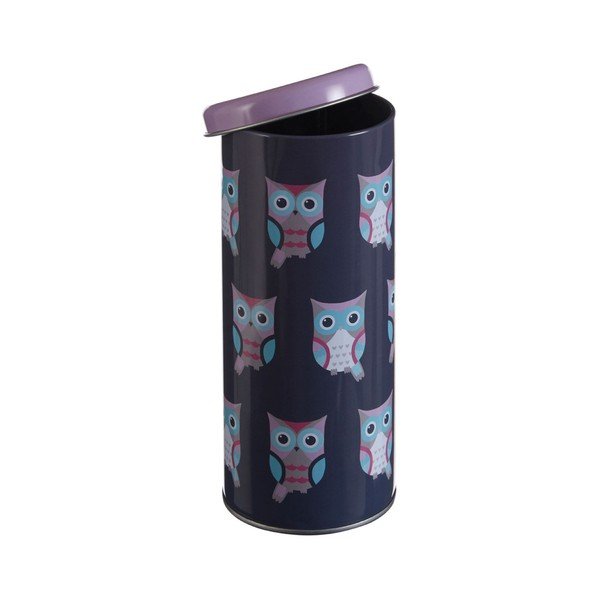 Кръгла кутия от калай , Ø 8 x 18 cm Happy Owls - Premier Housewares-image-1