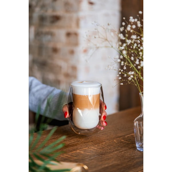 Комплект от 2 чаши за лате с двойни стени, 350 ml Geo - Vialli Design-image-3