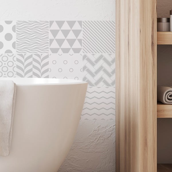 Комплект от 9 декоративни стикера за стена , 15 x 15 cm Finnish - Ambiance-image-3