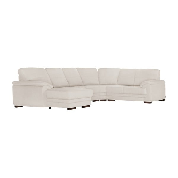 Кремаво-бял ъглов разтегателен диван Casavola, ширина 3,62 м, ляв ъгъл - Florenzzi