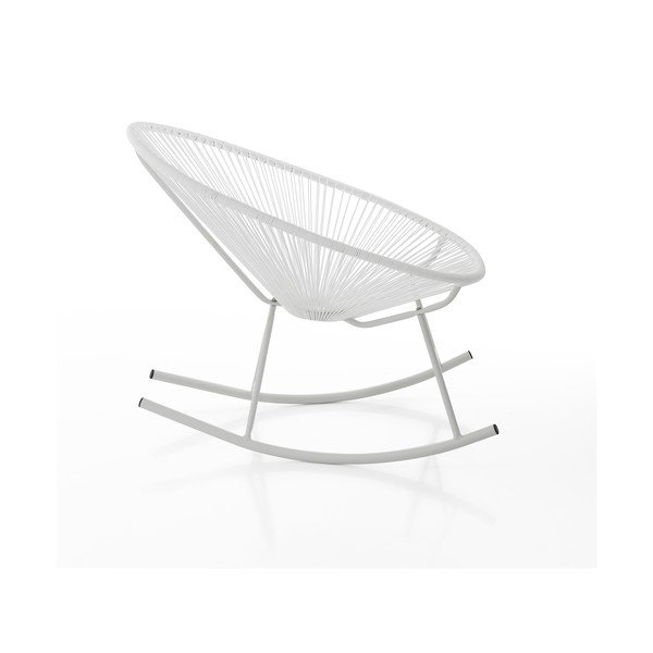 Бял люлеещ се стол, подходящ за употреба на открито Numana - Tomasucci-image-1
