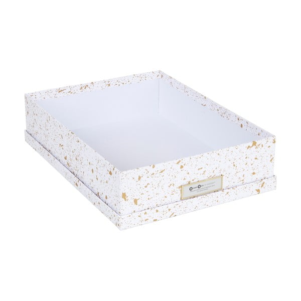 Кутия за съхранение в златно и бяло Oskar - Bigso Box of Sweden-image-2